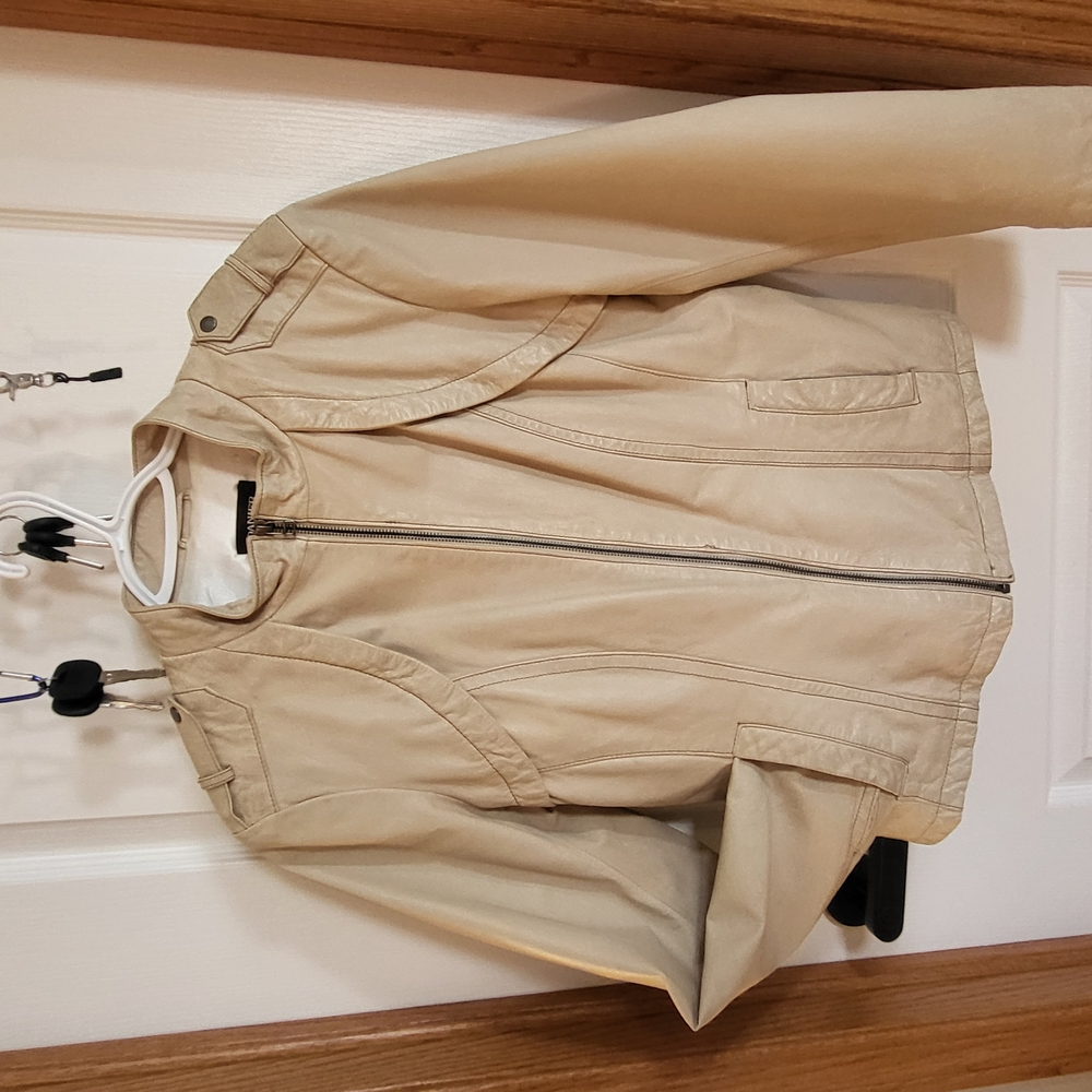 Danier Beige Leather Jacket